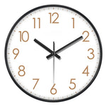 horloge murale quartz aiguille noir blanc simple facile lecture minimaliste sans tic tac moderne