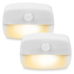 veilleuse led détecteur mouvement blanc moderne adhésif batteries aaa 62x42x22 mm