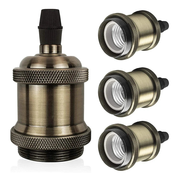 ampoule vis e27 bronze noir cuivre argenté texture brossée vintage opacité fixée vis câble