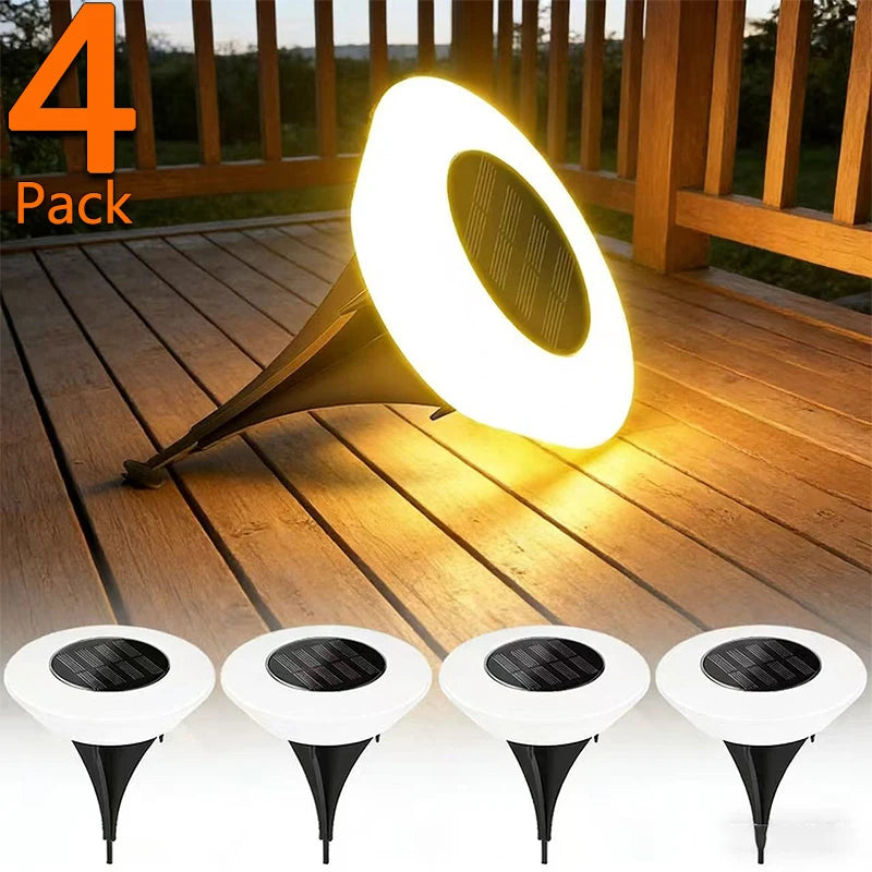 lumière solaire extérieure ip65 led moderne blanc noir decoration jardin autonomie