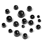 pieds meubles noirs ronds lisses modernes 10 pièces différentes tailles