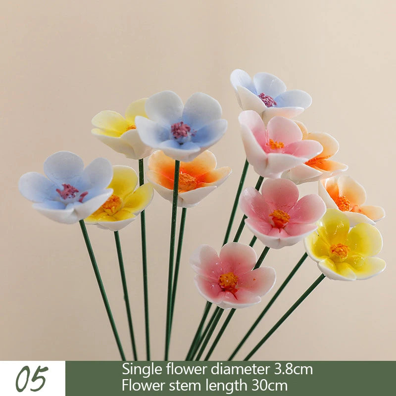 décoration intérieure bouquets artificiels fleurs céramique couleurs variées moderne saint valentin anniversaire mariage
