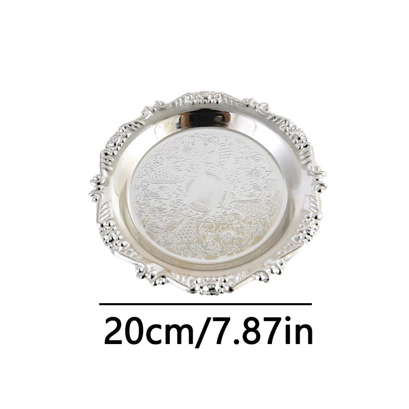 plateau decoratif or argent ornements baroques classique vintage boucles oreilles bracelet 7.5cm 10cm 15cm