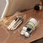boîtes rangement transparentes modernes clips brosse éponge maquillage réutilisables sans motif