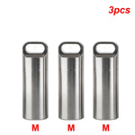 boîte rangement pilules acier inoxydable argenté moderne anneaux bouchons porte clés