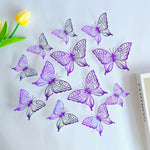 décorations murales papillons transparents multicolores adhésifs modernes élégants variées tailles couleurs