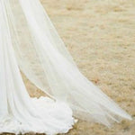 voiles mariée soie blanc léger transparent élégant fixation bouquet fleurs