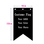 drapeau personnalisable 90x150cm noir uni classique hd digital printing polyester