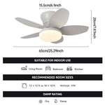ventilateur led noir moderne télécommande certification rohs flux lumineux certifications ccc cem gs lvd