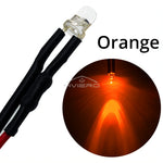 ampoules led pré câblées 5pcs ronde 3mm 20cm blanc rouge bleu vert jaune orange