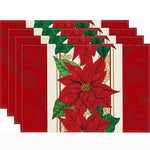 serviettes table noël flocons arbre bonhomme merry christmas let it snow gris rouge vert