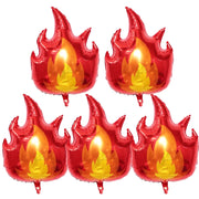 ballons décoratifs flamme rouge orange jaune effet brillant texturé festif événement anniversaire fêteécole thème