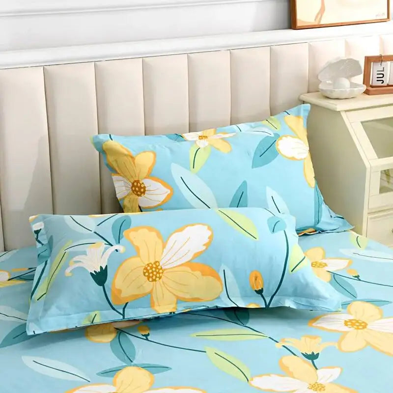 taies d'oreiller fleur bleu violet moderne non toxique polyester respectueux environnement