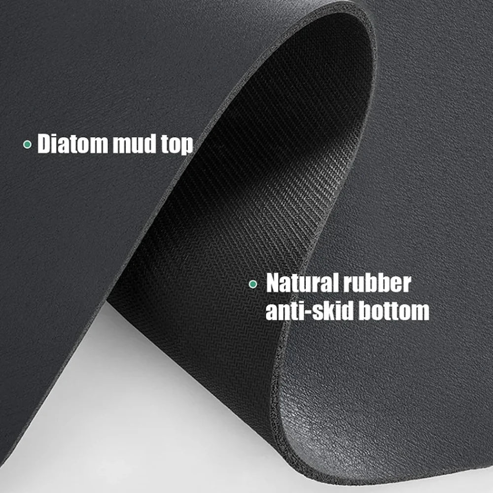 tapis cuisine moderne simili cuir noir absorbant rapide antidérapant 30x40cm vaisselle