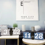 horloge murale quartz flip numérique horloge bleue moderne horloge blanche rétro horloge grise numérique