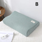 taie d'oreiller coton solide couleur rouge bleu gris vert rose moderne minimaliste 30x50cm 40x60cm