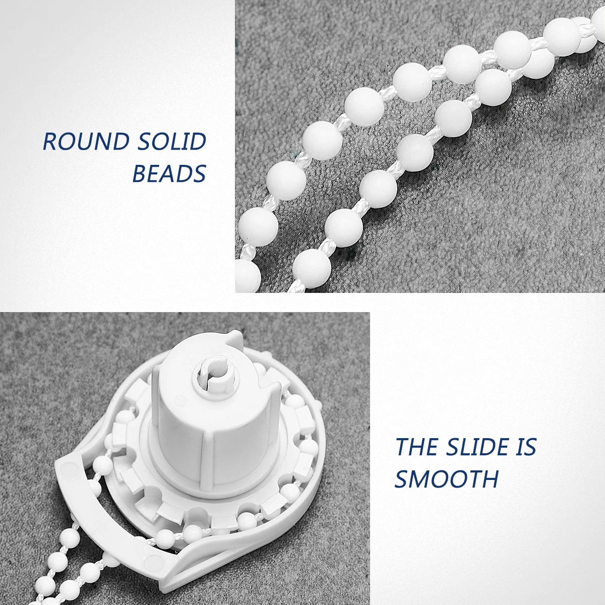 rideau blancs modernes stores enroulables solides clips métalliques tige fixation 3m