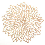 serviettes table or moderne fleurs stylisées 38cm 10cm respectueuses environnement