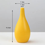 vase moderne céramique jaune sans plante décoration salon hydroponique pot fleur table