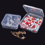 boîtes rangement transparentes clips pratique modernes 20 pièces bijoux boucles oreilles