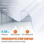 Détail de la texture lisse du rideau en PVC