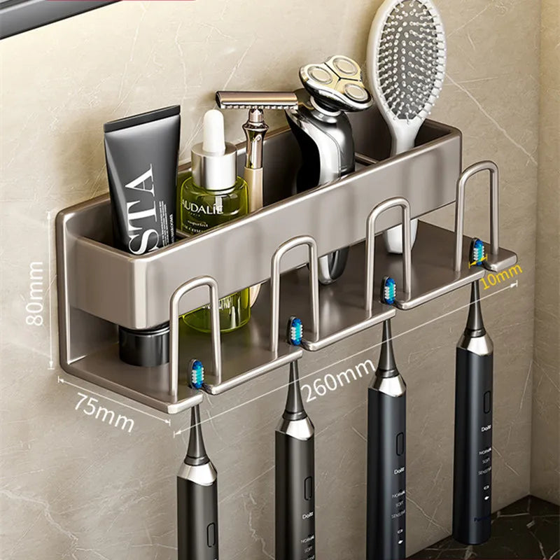 porte brosses dents adhésif moderne noir mat salle bains accessoires toilette crème dentifrice soins