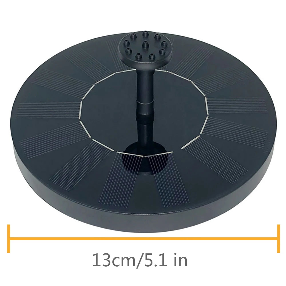 fontaine solaire moderne panneau noir texture solaire adhésif pompe eau amovible batterie diffuseurs bague