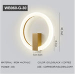 lampe murale led moderne blanc noir minimaliste chambre salon éclairage quotidien fixée mur