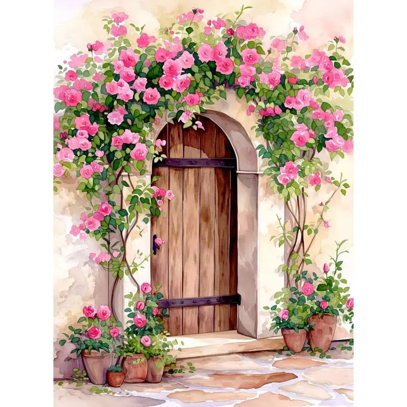 toile peinture fleurs paysage diy acrylique pinceaux adultes coloriage números decoration maison