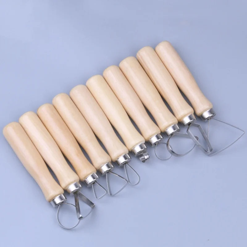 outils couture traditionnels anneau métallique bois naturel métal argenté set broderie tricotage artisanal