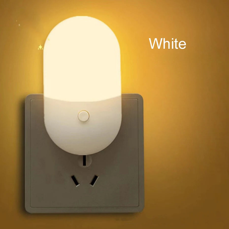 lampe nuit veilleuse led blanc moderne interrupteur tactile 3v 60lm abs adhésif chambre salon