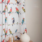 rideau oiseaux colorés moderne polyester opaque maison chambre salon