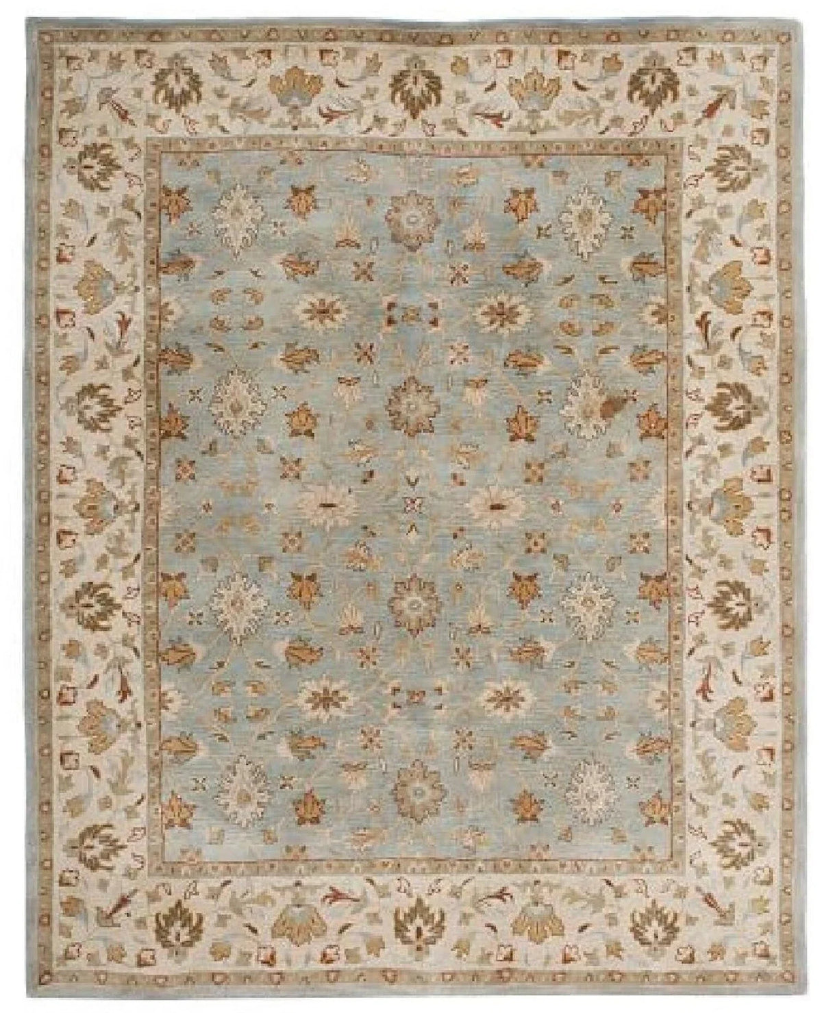 tapis floral classique bleu clair marron deco maison salon chambreextérieur sdb commercialisée