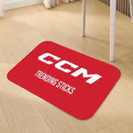 tapis moderne rayures horizontales rouge noir blanc anti dérapant maison salon entrée