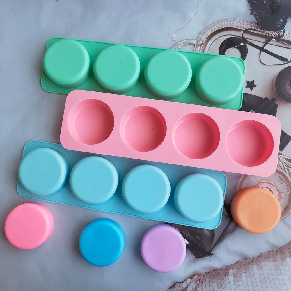moules savon silicone rose bleu vert modernes couvercle multifonctionnels bricolage fabrication