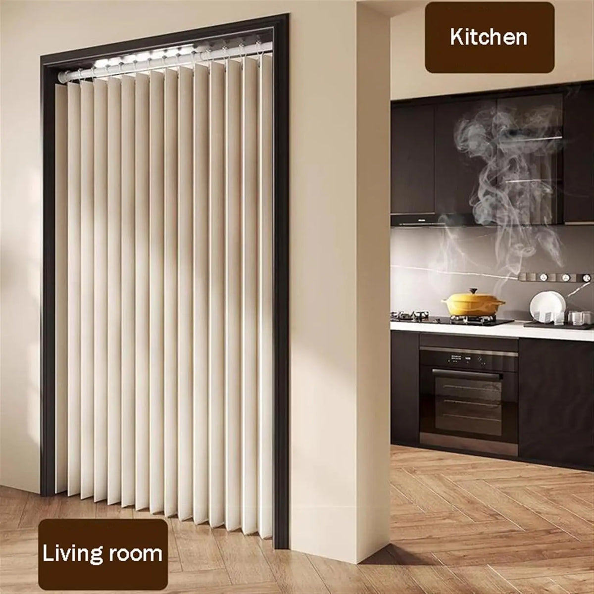 rideau plissé beige rayures verticales moderne opacité thermique.separator chambre salon