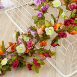 guirlande artificielle fleurs pivoine mariage décoration intérieure rouge rose blanc automne printemps decoration fausse