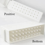boîte rangement pinceaux manucure blanc noir rose pratique moderne 30 trous