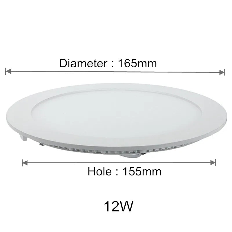 plafonnier led rond encastré moderne blanc aluminium dimmable transformateur intérieur maison
