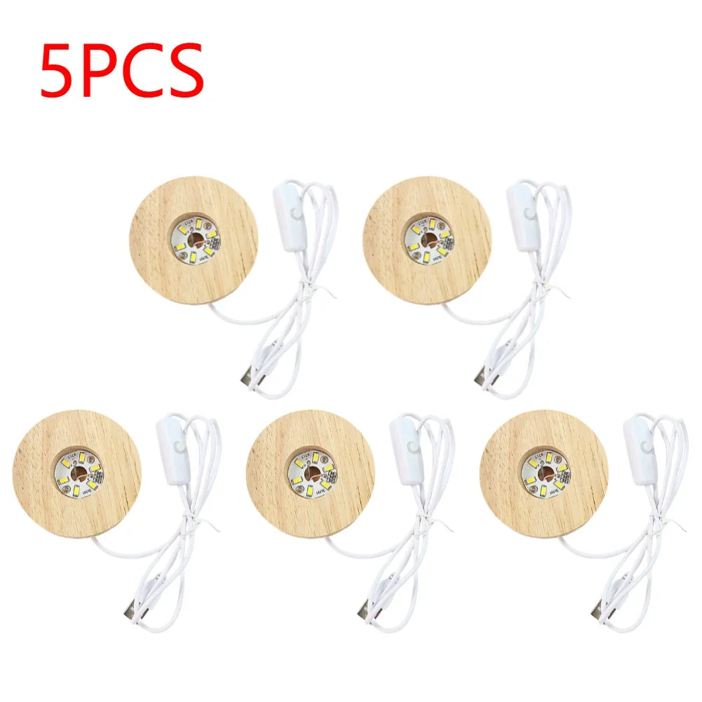 base lumineuse led bois naturel moderne câble usb interrupteur adhésif minimaliste chambre blanc
