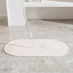 tapis repas animal compagnie imperméable antidérapant moderne pratique rose jauneclair