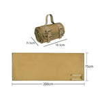 tapis pliable militaire tissu eva beige camouflage vert noir sangles poignée
