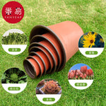 pots fleurs marron noir classiques grille drainage pack 20 pièces