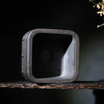 cache pot céramique noir grains classique glacé dimension 11x7.5cm decoration maison jardin fleur plante