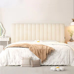 tête lit moderne velours uni beige clair adhésif poche smartphone grande tailleversiblewasher