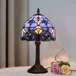 lampe table tiffany abat jour verre coloré motifs floraux modernes chambre salon