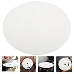 tapis feutre vinyle antidérapant plateau tournant phonographe mat glisse record lunaire moderne vintage blanc