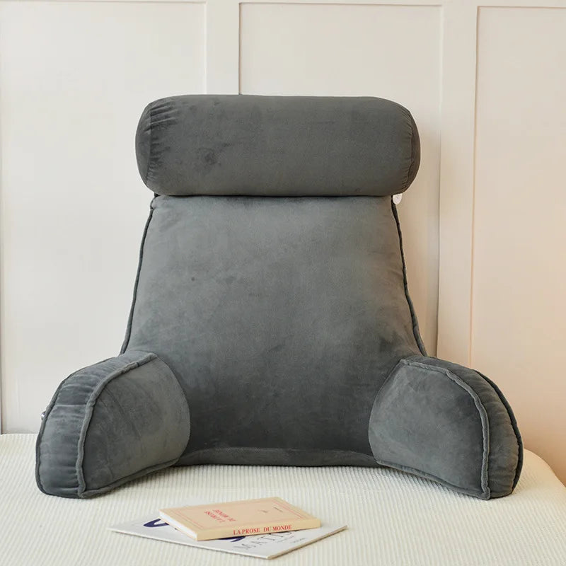 coussin lecture velours gris moderne poche détachable noir bleu vert