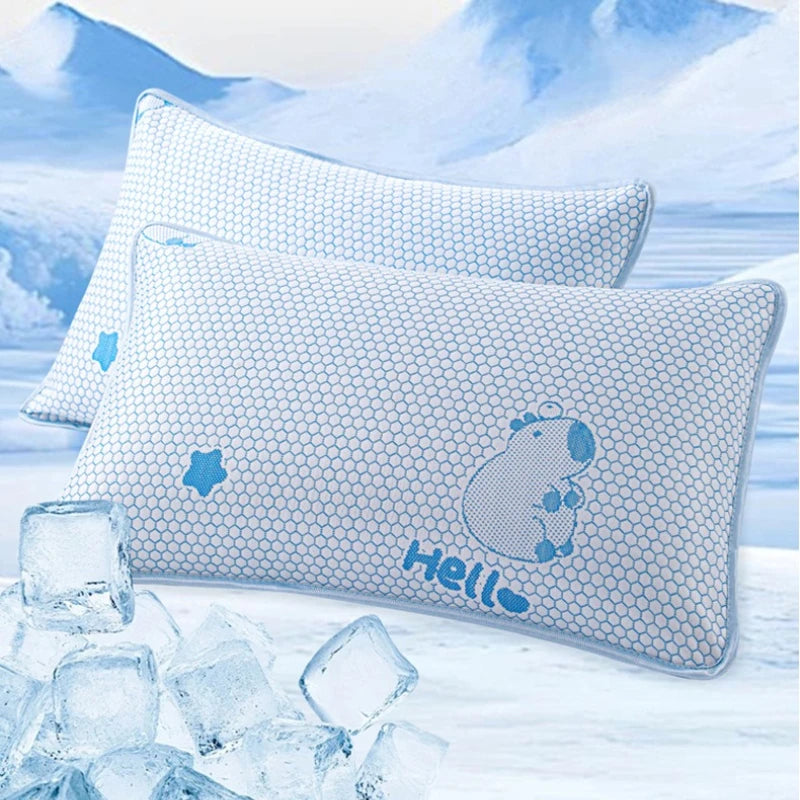 taies d'oreiller hexagonales bleues motif hello moderne 100 polyester frais