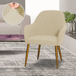 fauteuil moderne marron clair tissu élastique motifs géométriques simple accueil chaise banquet lavable